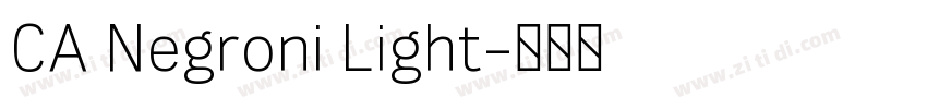 CA Negroni Light字体转换